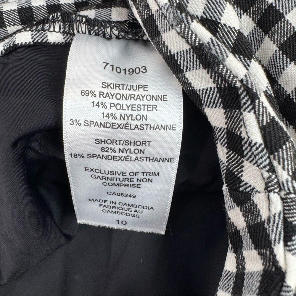 S.c & co skort shorts underneath Stylish Black and White Checkered Mini Skirt - Picture 9 of 11